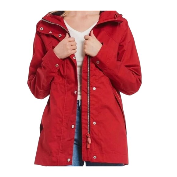 Hunter Water Resistant Cotton Smock Rain Jacket Hood Mesh Lined Drawstring Small - Picture 3 of 16